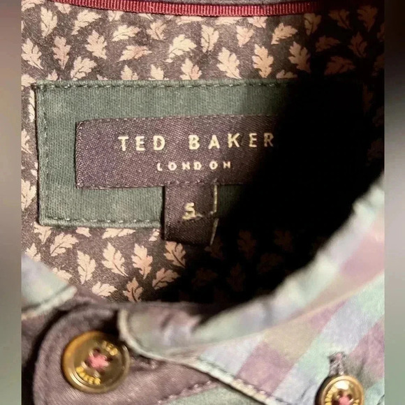 Ted Baker 3 button trendy stylish  cotton green golf polo short sleeve S - Picture 4 of 4